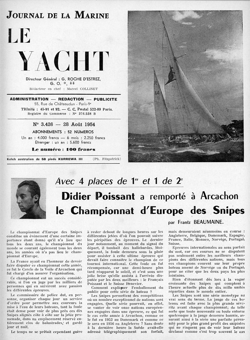 Le Yacht n°3426 du 28 août 1954 - page  