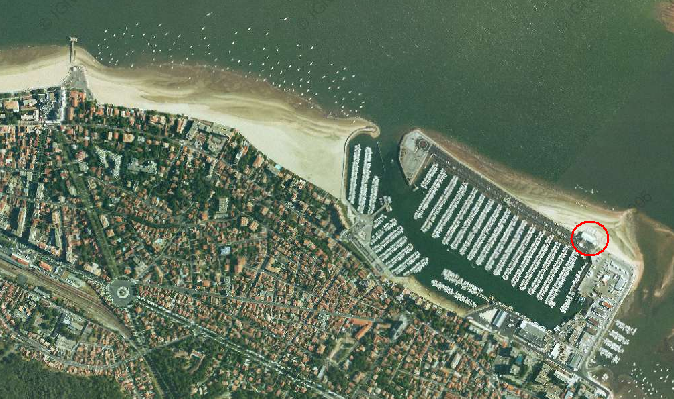  Snipe: Arcachon - Plan d'eau (extrait de GeoPortail) 