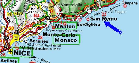 Accès au plan d'eau de San Remo