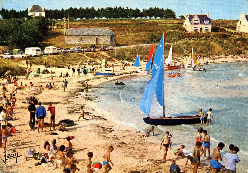  Snipe 7028 Carte Jean n°20166 - Audierne, une de ses plages, au fond la chapelle St (sic) Edwett en Esquibien