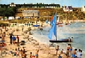 'Audierne, une de ses plages, au fond la chapelle St Edwett en Esquibien'Snipe 7028 'Skanv' à Yves Le Bour(Jean n°20166)