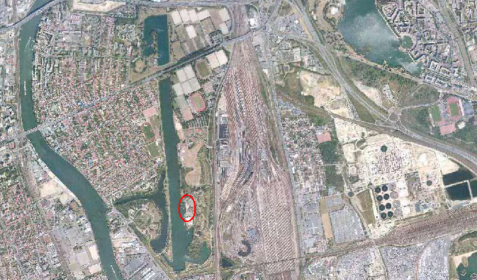 Snipe: flotte du Choisy (846) - Plan d'eau (extrait de GeoPortail)